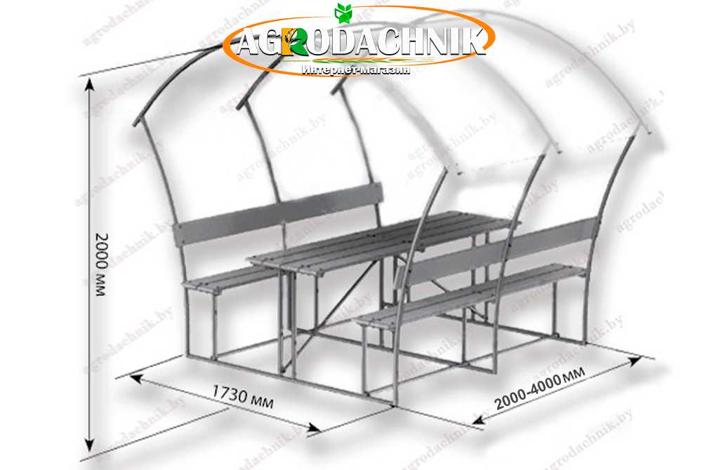 3х метровый каркас беседки Астра