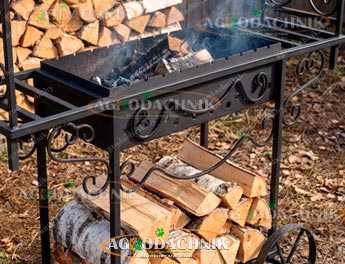 Встроенная дровница мангала Асгард