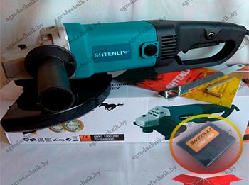 Угловая шлифмашина Shtenli GWS1000-230 с набором инструментов